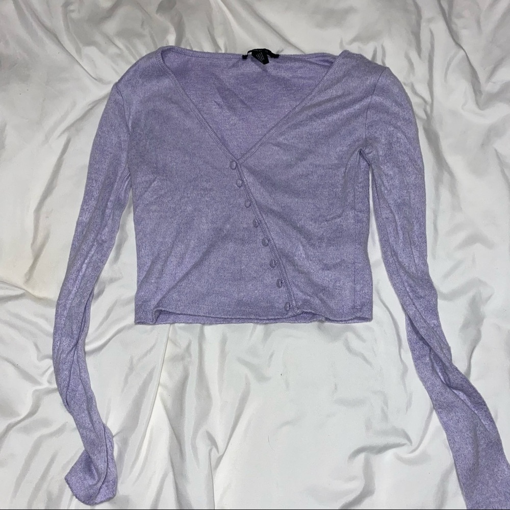 long sleeve cropped shirt